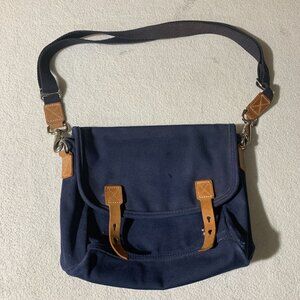 Makr Carry Goods Dark Blue Canvas Farm Shoulder Bag Crossbody Bag Messenger Bag
